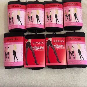SPANX Pink and Black Packaging - tights in black